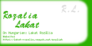 rozalia lakat business card